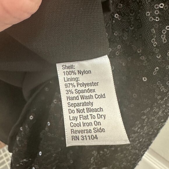 Black Cynthia Rowley Sequin Dress Size 14 - Picture 2 of 6